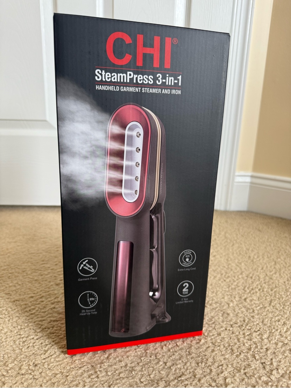 NWT SteamPress 3-in-1 Handheld Garment Steamer & Iron